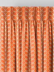 Orla Kiely Orange Linear Stem Made To Measure 100% Cotton Curtains - Image 5 of 9