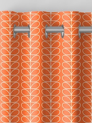 Orla Kiely Orange Linear Stem Made To Measure 100% Cotton Curtains - Image 7 of 9