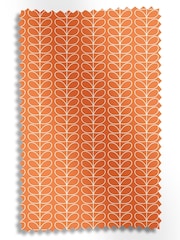 Orla Kiely Orange Linear Stem Made To Measure 100% Cotton Curtains - Image 9 of 9