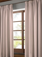 Orla Kiely Pink Linear Stem Made To Measure 100% Cotton Curtains - Image 2 of 5