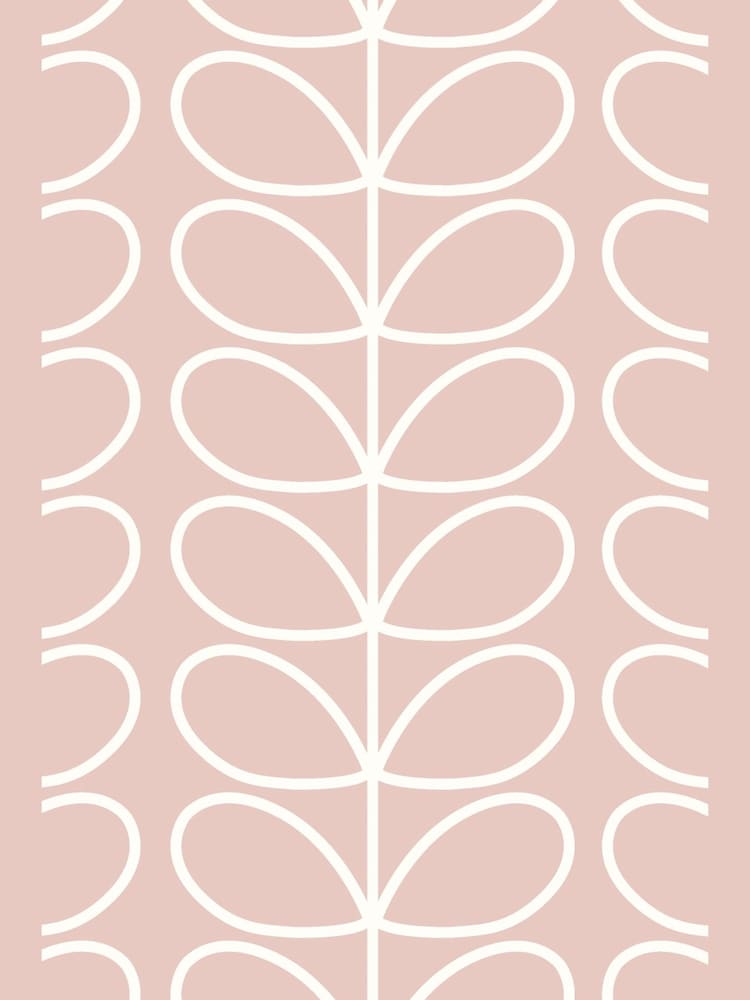 Orla Kiely Pink Linear Stem Made To Measure 100% Cotton Curtains - Image 5 of 5