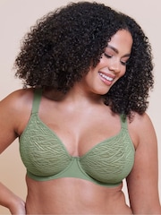 Curvy Kate Green Smoothie Lace Moulded Balcony Bra - Image 1 of 4