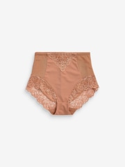Neutral/Tan Brown High Waist Brief Firm Tummy Control Shaping Briefs - Image 5 of 5