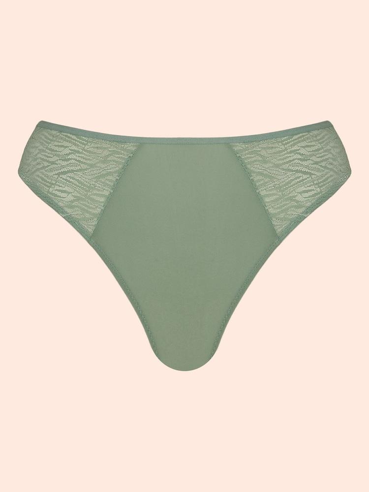 Curvy Kate Green Smoothie Lace Brazilian Briefs - Image 3 of 3 Curvy Kate Green Smoothie Lace Brazilian Briefs - Image 3 of 3