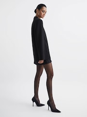 Reiss Black Yana Tuxedo Cape Blazer - Image 6 of 7