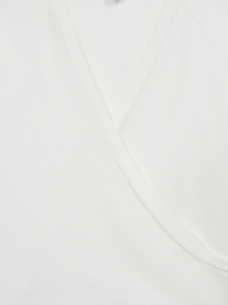 Reiss Ivory Matilda 9-12 yrs V-Neck Wrap Cardigan - Image 6 of 6