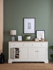 Chalk White Hampton Painted Oak Large Sideboard - Image 1 of 8