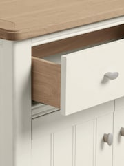 Chalk White Hampton Painted Oak Large Sideboard - Image 3 of 8