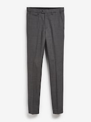 Grey Slim Fit Signature 100% Wool Trousers With Motion Flex Waistband - Image 5 of 5