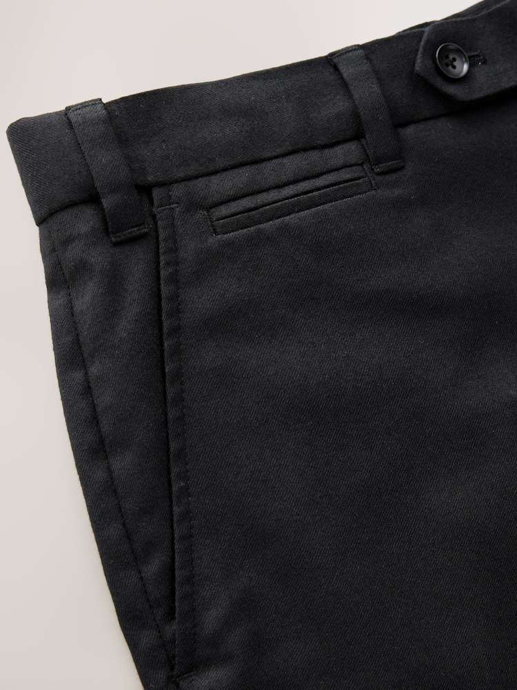 Black Regular Fit Signature 100% Wool Trousers With Motion Flex Waistband - Image 10 of 14