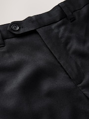 Preto - Ajuste regular - Calças de lã exclusivas 100% com cintura Motion Flex - Imagem 15 de 16
