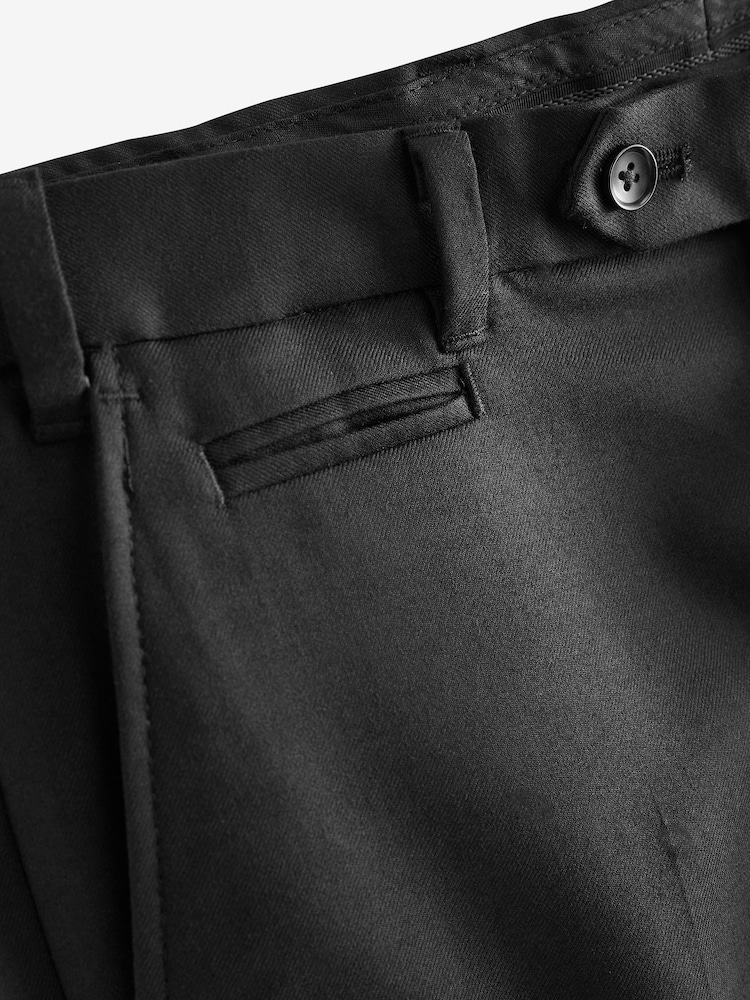Black Regular Fit Signature 100% Wool Trousers With Motion Flex Waistband - Image 7 of 14