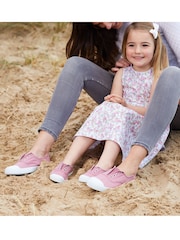 Trotters London Rosa Adult Plum Canvas Shoes - Image 2 of 4