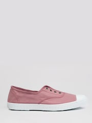 Trotters London Rosa Adult Plum Canvas Shoes - Image 3 of 4
