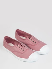 Trotters London Rosa Adult Plum Canvas Shoes - Image 4 of 4