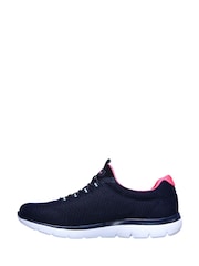 Skechers Blue Womens Summits Slip-On Sports Trainers - Image 2 of 5