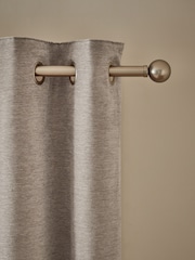 Natural Soft Touch Chenille Lined Eyelet Curtains - Image 3 of 6