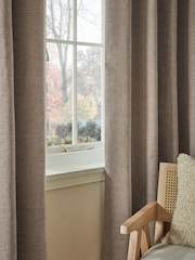 Natural Soft Touch Chenille Lined Eyelet Curtains - Image 4 of 6