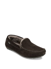 Loake Suede Shearling Lined Apron Slippers - Image 1 of 1