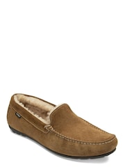 Loake Suede Shearling Lined Apron Slippers - Image 2 of 2