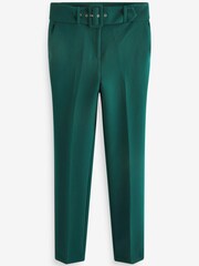 Green Smart Belted Taper Leg Trousers - Image 5 of 5