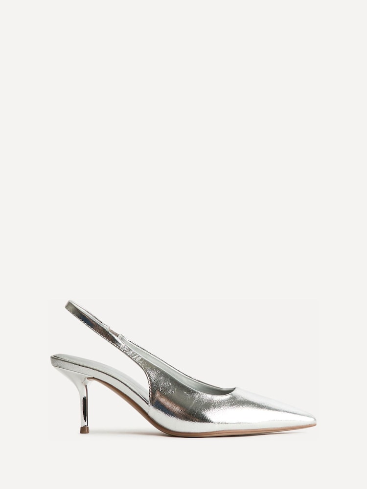 Linzi Silver Highlight Stiletto Court Heels - Image 2 of 5