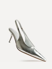 Linzi Silver Highlight Stiletto Court Heels - Image 5 of 5