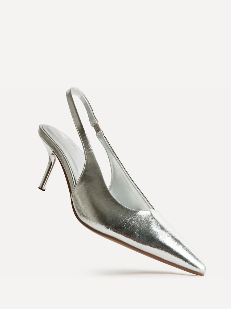 Linzi Silver Highlight Stiletto Court Heels - Image 5 of 5