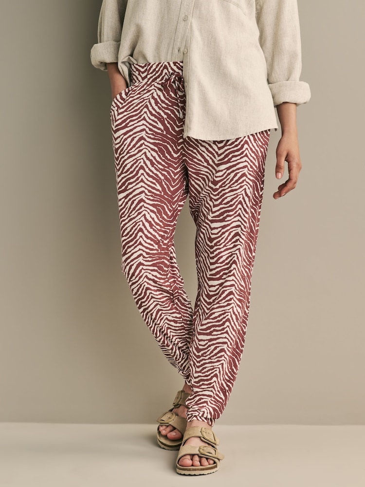 Brown Jersey Joggers - Image 1 of 5