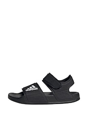 adidas Black Adilette Kids Sandals - Image 2 of 9