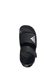 adidas Black Adilette Kids Sandals - Image 6 of 9