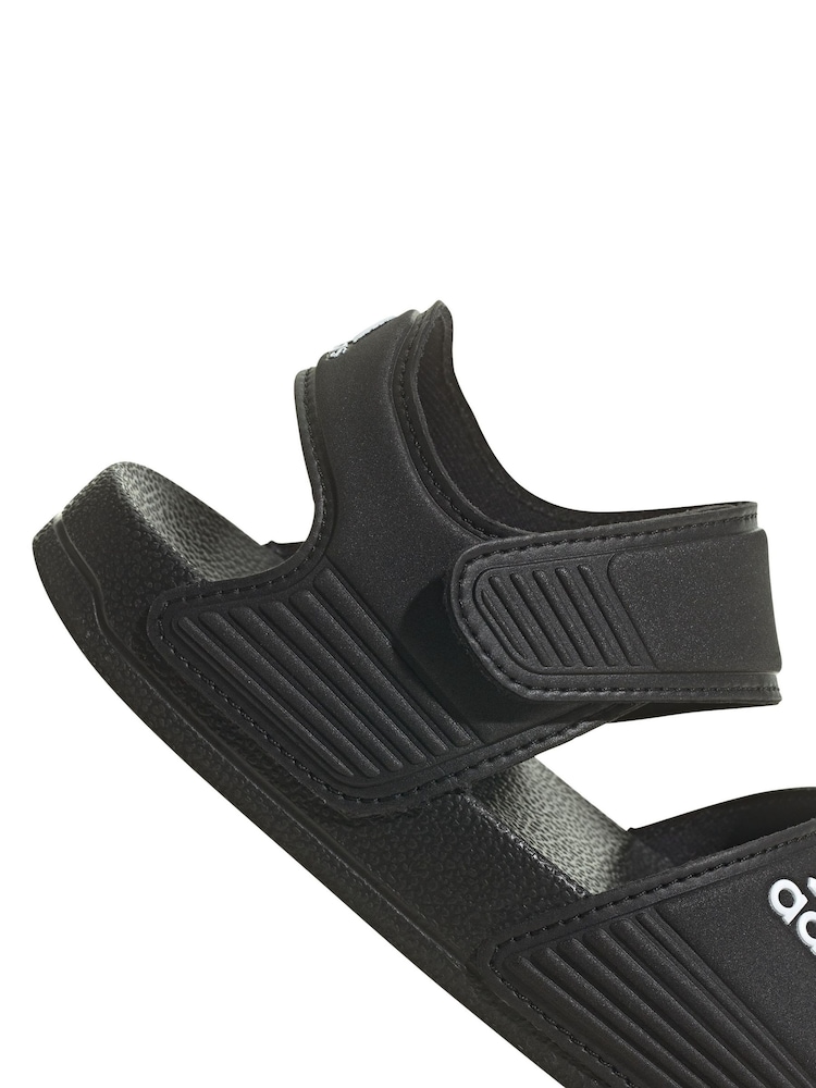 adidas Black Adilette Kids Sandals - Image 9 of 9