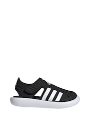 adidas Black Adilette Junior Sandals - Image 1 of 8