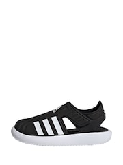 adidas Black Adilette Junior Sandals - Image 2 of 8
