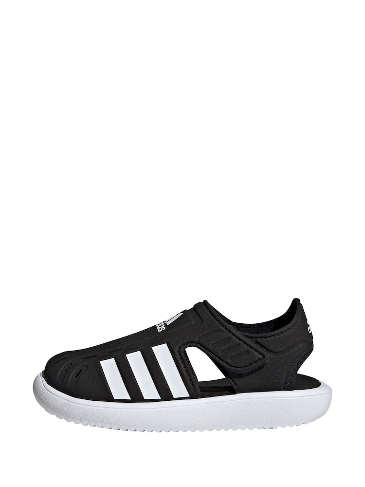 adidas Black Adilette Junior Sandals - Image 2 of 8
