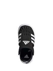 adidas Black Adilette Junior Sandals - Image 5 of 8