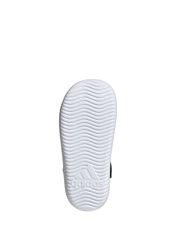 adidas Black Adilette Junior Sandals - Image 6 of 8