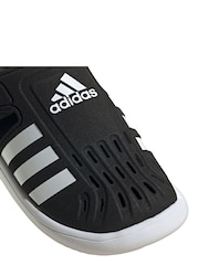 adidas Black Adilette Junior Sandals - Image 7 of 8