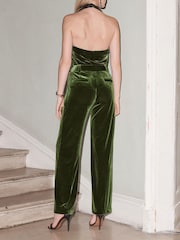 Green Next Wide Leg Velvet Trousers - Image 2 of 5