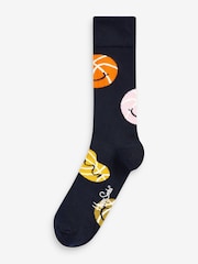 Happy Socks Dárková sada ponožek Černý Game Day 5 Pack - Image 2 of 14