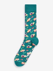 Happy Socks Dárková sada ponožek Černý Game Day 5 Pack - Image 3 of 14