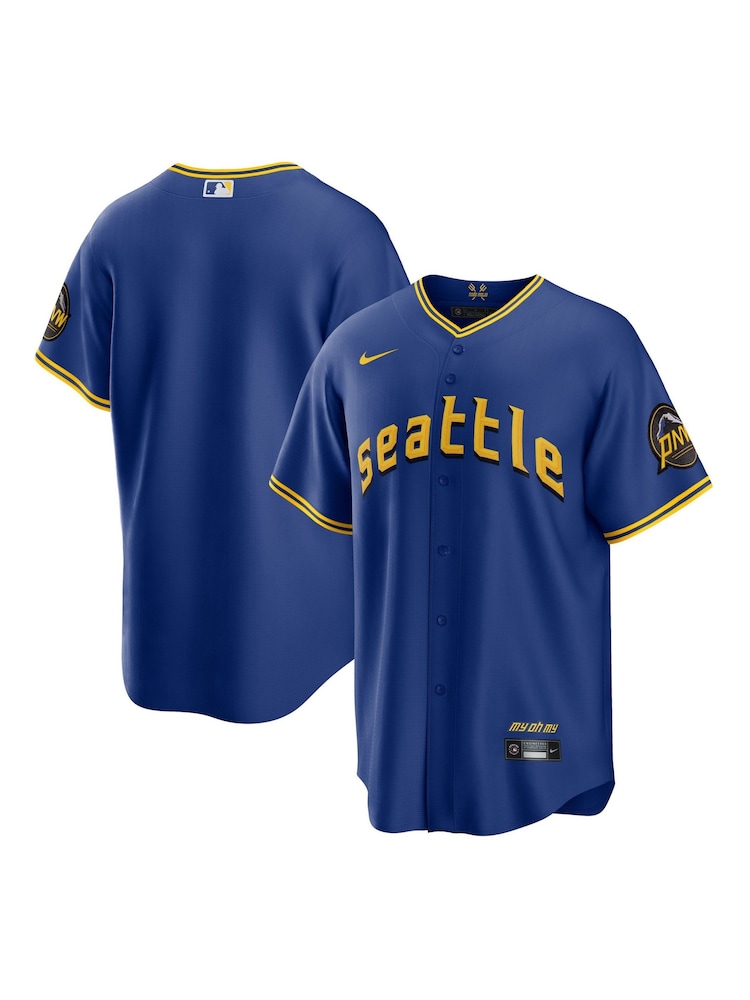Fanatics Blue MLB Seattle Mariners Official Replica City Connect Jersey - Image 1 of 3