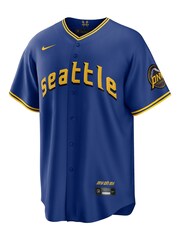 Fanatics Blue MLB Seattle Mariners Official Replica City Connect Jersey - Image 2 of 3