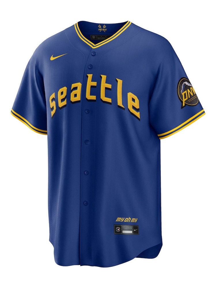 Fanatics Blue MLB Seattle Mariners Official Replica City Connect Jersey - Image 2 of 3