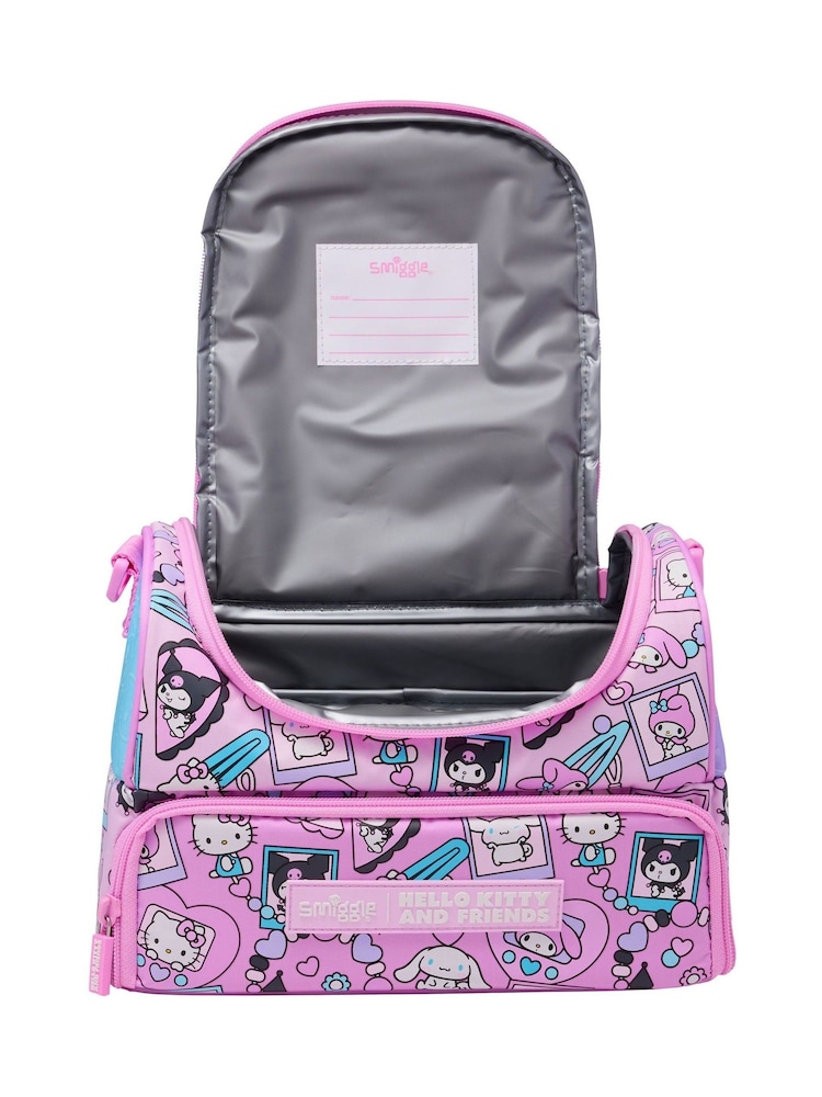 Smiggle Hello Kitty And Friends մեծ երկփեղկանի ճաշի տուփ - Պատկեր 3 3-ից