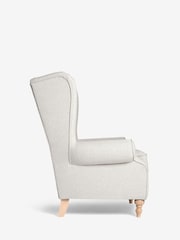 Tweedy Blend Oyster Natural Grande Sherlock Button Armchair - Image 3 of 7