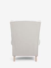 Tweedy Blend Oyster Natural Grande Sherlock Button Armchair - Image 7 of 7