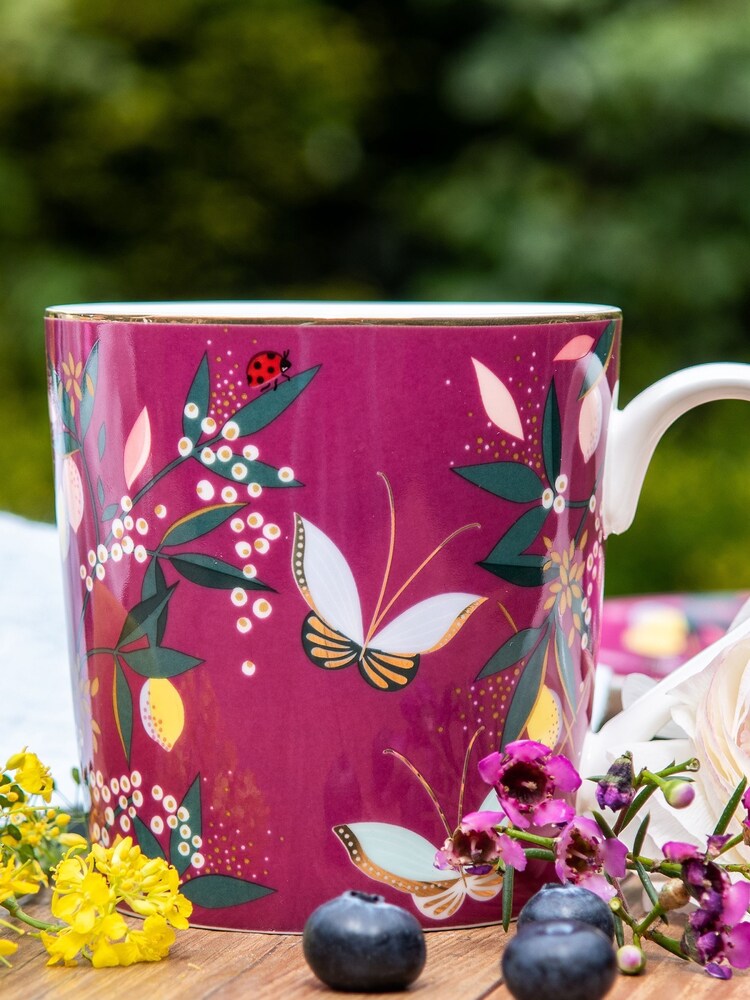 Sara Miller Purple Orchard Mug - Image 1 of 4