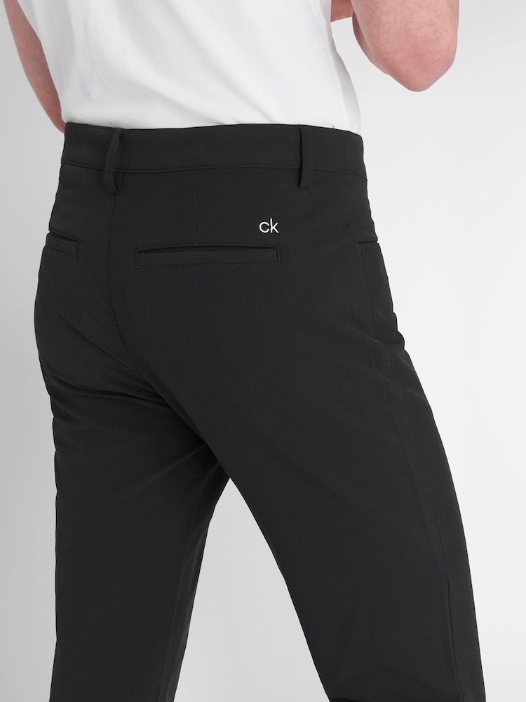 Schwarz - Calvin Klein Golf Bullet Stretch-Hose in Regular Fit - Image 3 of 9