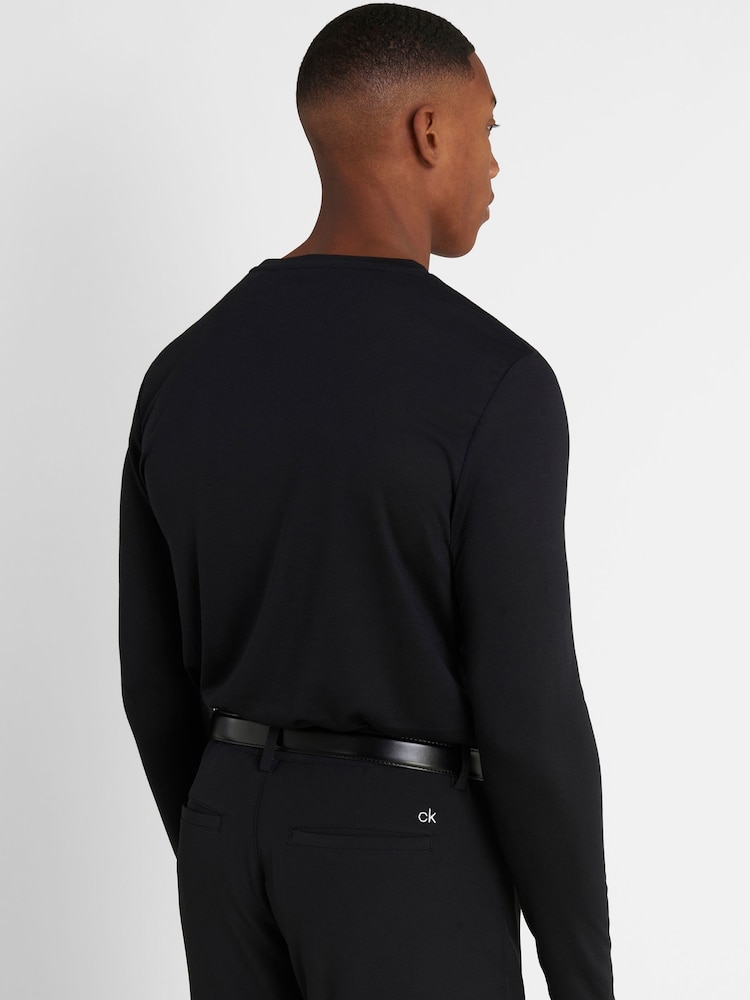 Czarny - Calvin Klein Golf Assorted Long Sleeve T-Shirts 3 Pack - Image 8 of 10